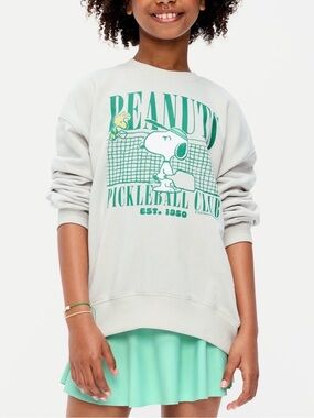 Peanuts Snoopy Girls Oversized Sweatshirt 10-12 (L)